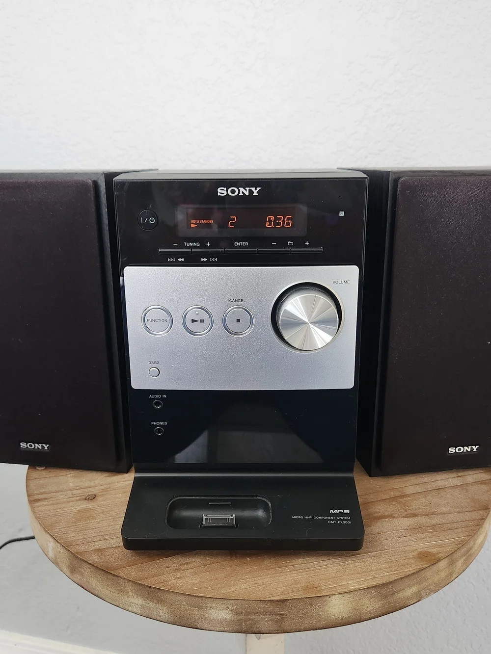 Sony HCD-FX300i Micro Hi-Fi Sound System iPod Dock CD Player AM/FM Radio Tested